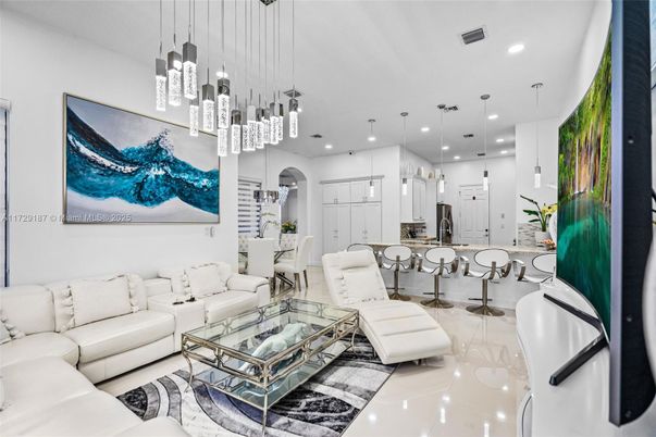 Dining room, Interior, Kitchen, Living room, Pendant Lights, Recessed Lighting