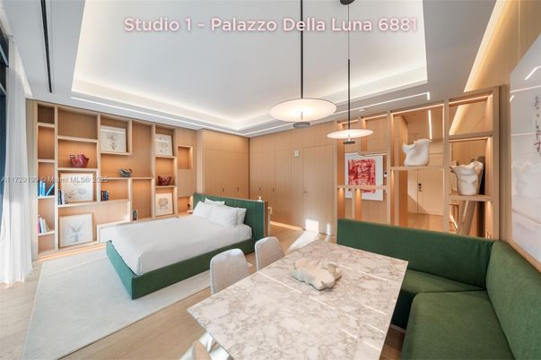 Bedroom, Interior, Pendant Lights, Wood Texture Flooring