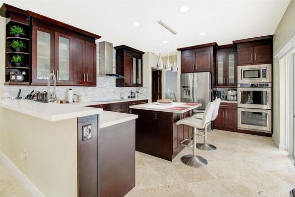 Interior, Kitchen, Pendant Lights, Recessed Lighting, Stainless Steel Appliances