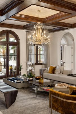 Chandelier, Interior, Living room, Wooden Beams