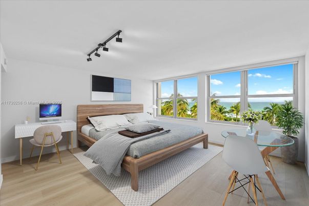 Bedroom, Dining room, Interior, Water, Wood Texture Flooring