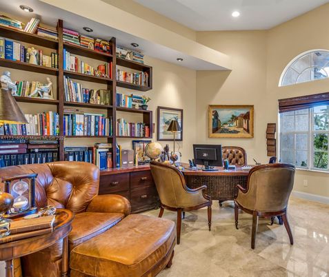 Home Office, Interior, Recessed Lighting