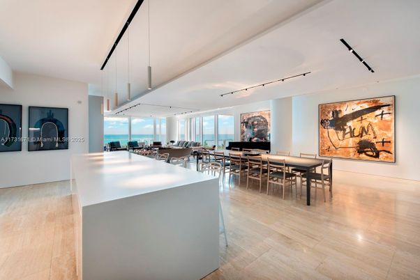 Dining room, Interior, Kitchen, Pendant Lights, Wood Texture Flooring