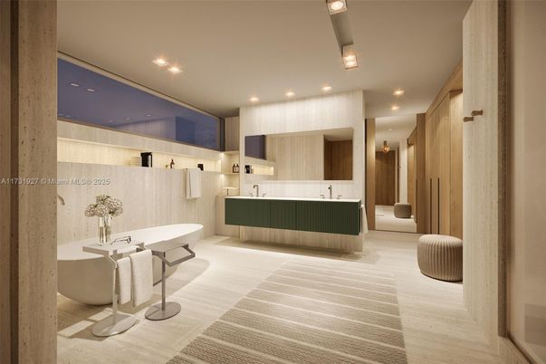 Bathroom, Dual Sink Vanities, Free Standing Baths, Interior, Recessed Lighting