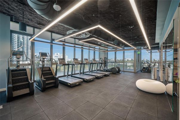 Fitness Equipment, Gym, Interior, Recessed Lighting