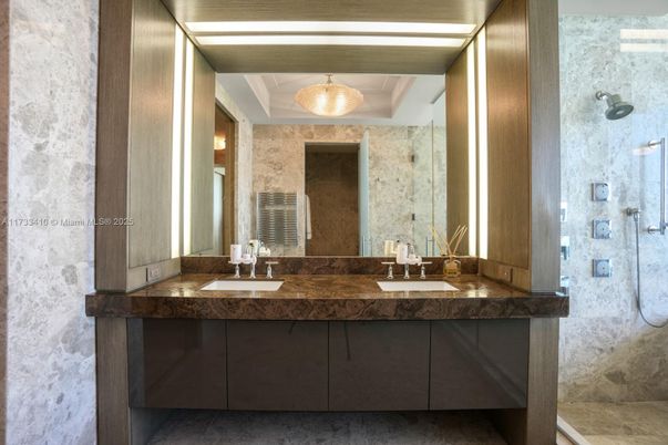 Bathroom, Dual Sink Vanities, Glass Shower, Interior