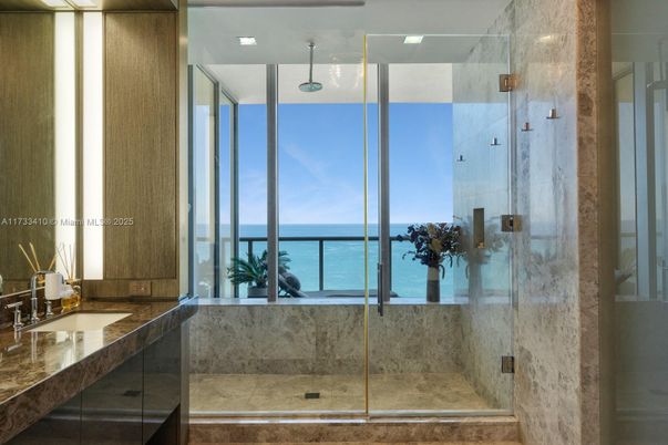 Bathroom, Glass Shower, Interior, Recessed Lighting, Water