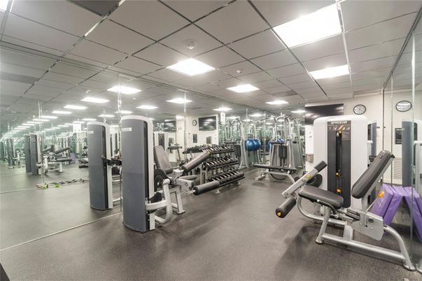 Fitness Equipment, Gym, Interior, Recessed Lighting