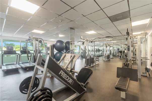 Fitness Equipment, Gym, Interior, Recessed Lighting
