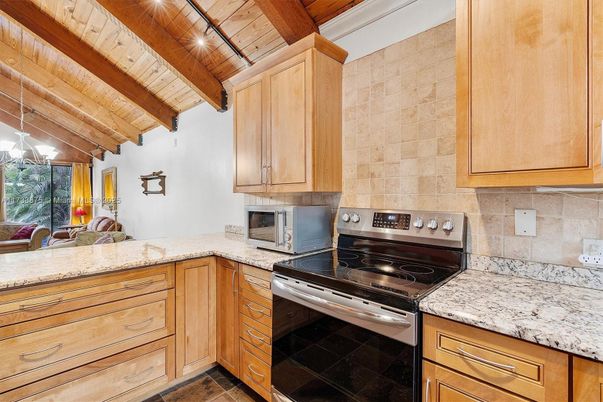 Interior, Kitchen, Stainless Steel Appliances, Stone Walls, Wooden Beams, Wooden Ceilings