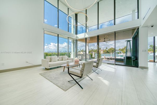 Interior, Living room, Pendant Lights, Wood Texture Flooring