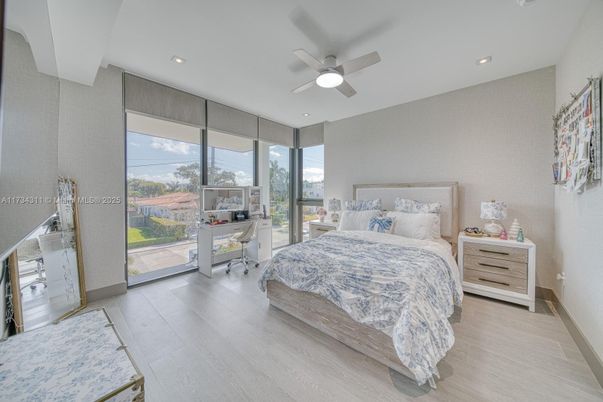 Bedroom, Home Office, Interior, Recessed Lighting, Wood Texture Flooring