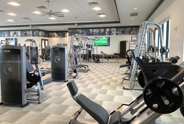 Fitness Equipment, Gym, Interior, Recessed Lighting