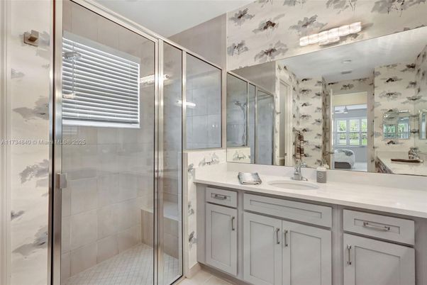 Bathroom, Dual Sink Vanities, Glass Shower, Interior