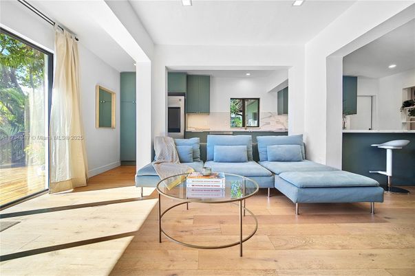 Dining room, Interior, Pendant Lights, Recessed Lighting, Wood Texture Flooring