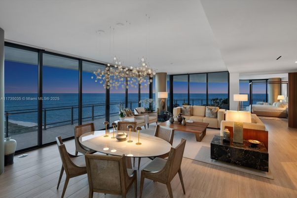 Dining room, Interior, Living room, Pendant Lights, Water, Wood Texture Flooring