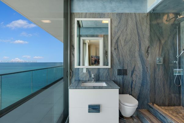 Bathroom, Interior, Marble Walls, Water