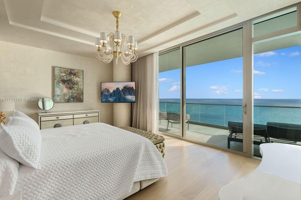 Bedroom, Chandelier, Interior, Water, Wood Texture Flooring