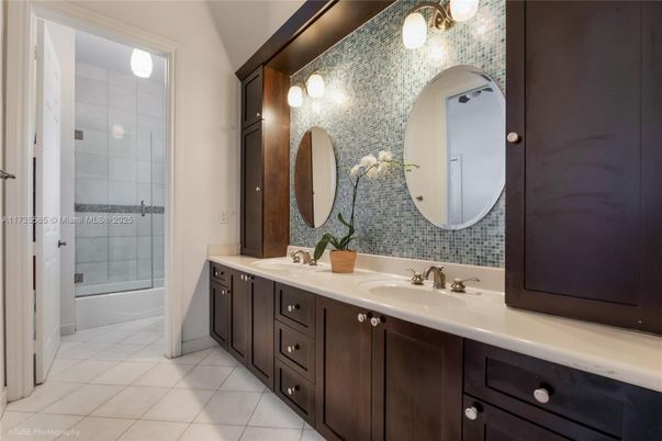 Bathroom, Dual Sink Vanities, Glass Shower, Interior