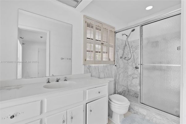 Bathroom, Glass Shower, Interior, Marble Walls, Recessed Lighting