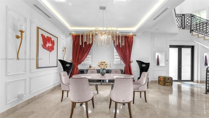 Chandelier, Dining room, Interior, Recessed Lighting