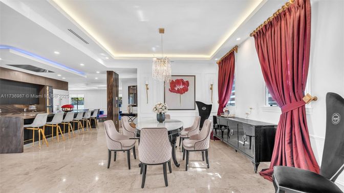 Chandelier, Dining room, Interior, Kitchen, Recessed Lighting