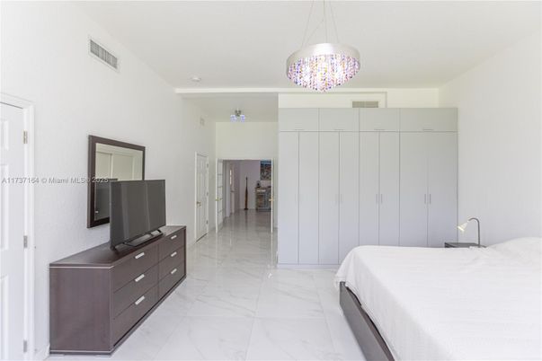 Bedroom, Interior, Marble, Pendant Lights