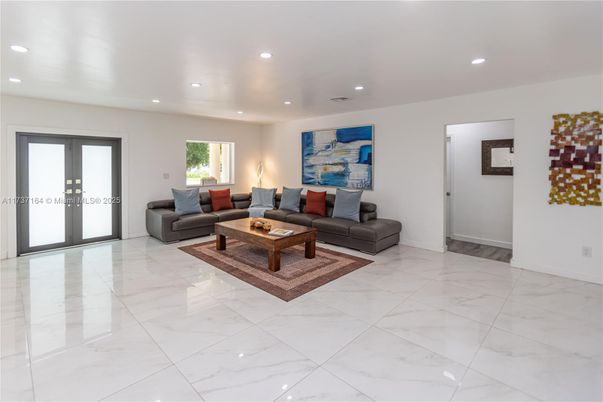 Interior, Living room, Marble, Recessed Lighting