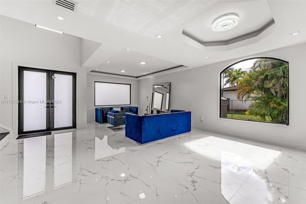 Interior, Living room, Marble, Recessed Lighting
