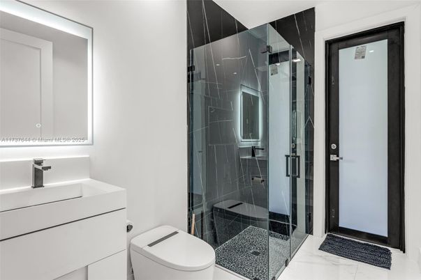 Bathroom, Glass Shower, Interior, Marble, Marble Walls