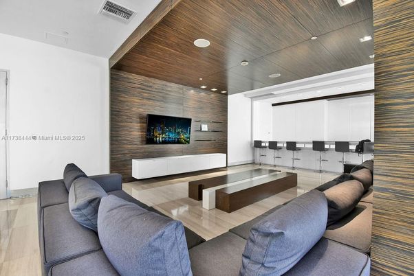 Interior, Living room, Recessed Lighting, Wooden Walls