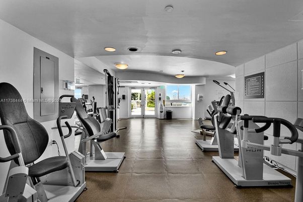 Fitness Equipment, Gym, Interior, Recessed Lighting