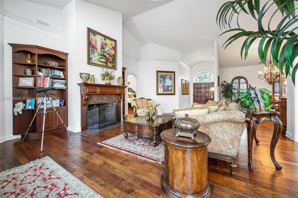 Chandelier, Fireplace, Interior, Living room, Wood Texture Flooring