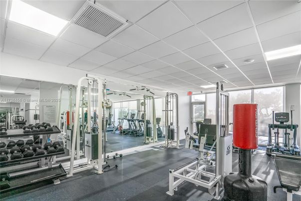 Fitness Equipment, Gym, Interior, Recessed Lighting