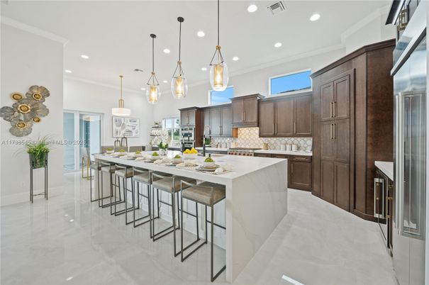 Interior, Kitchen, Pendant Lights, Recessed Lighting, Stainless Steel Appliances