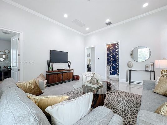 Interior, Living room, Recessed Lighting