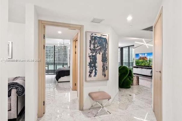 Bedroom, Interior, Marble, Recessed Lighting