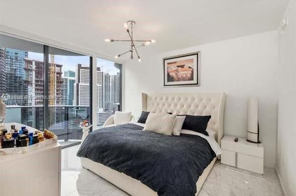 Bedroom, Interior, Marble, Pendant Lights