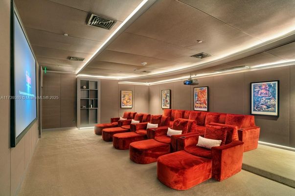 Home Theatre Room, Interior, Projection Screen, Recessed Lighting, Theatre Room