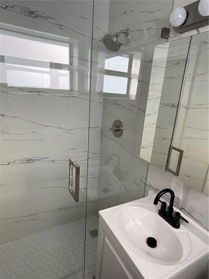 Bathroom, Glass Shower, Interior, Marble Walls