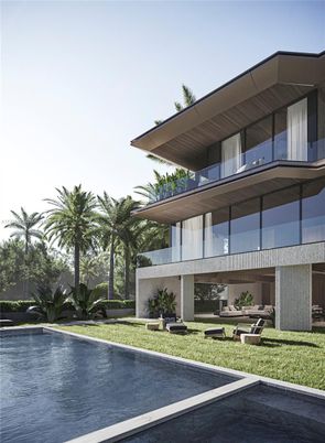 Exterior, Facade, Lake, Modern