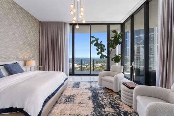 Bedroom, Interior, Pendant Lights, Water
