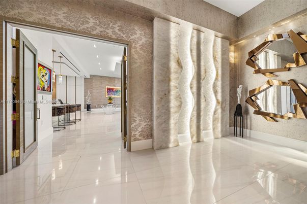 Interior, Recessed Lighting, Stone Walls