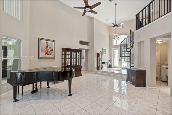 Interior, Marble, Pendant Lights, Piano
