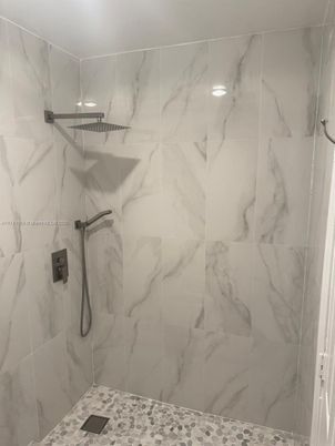 Bathroom, Glass Shower, Interior, Marble Walls
