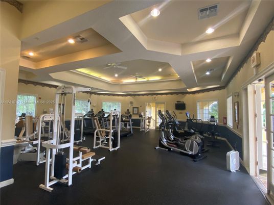 Fitness Equipment, Gym, Interior, Recessed Lighting