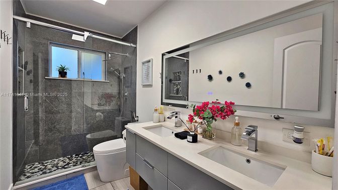 Bathroom, Dual Sink Vanities, Glass Shower, Interior
