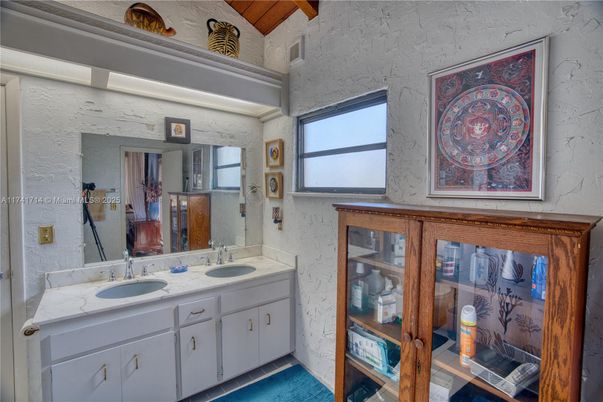 Bathroom, Dual Sink Vanities, Interior, Wooden Beams