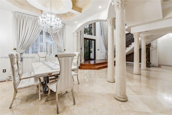Chandelier, Dining room, Interior, Recessed Lighting