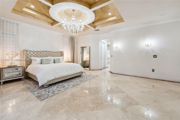 Bedroom, Chandelier, Interior, Recessed Lighting